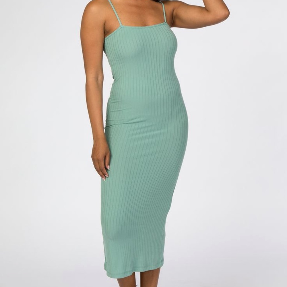 Missguided ribbed midi dress